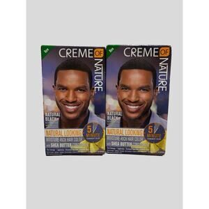 Creme of Nature Natural Black Hair Color 5 Min w/ Shea Butter 2 Pack Men NEW